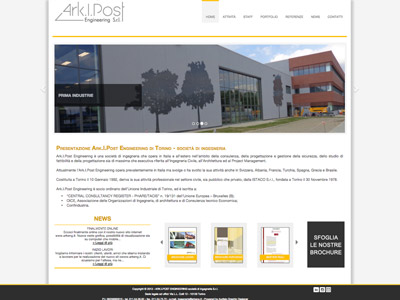 Nuovo sito internet per Ark.I.Post Engineering di Torino